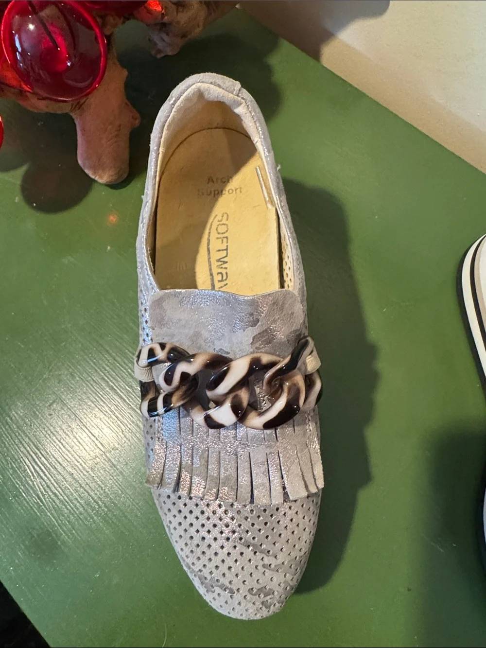 Softwaves Cadie metallic leather platform shoes made in Portugal - Picture 2 of 9